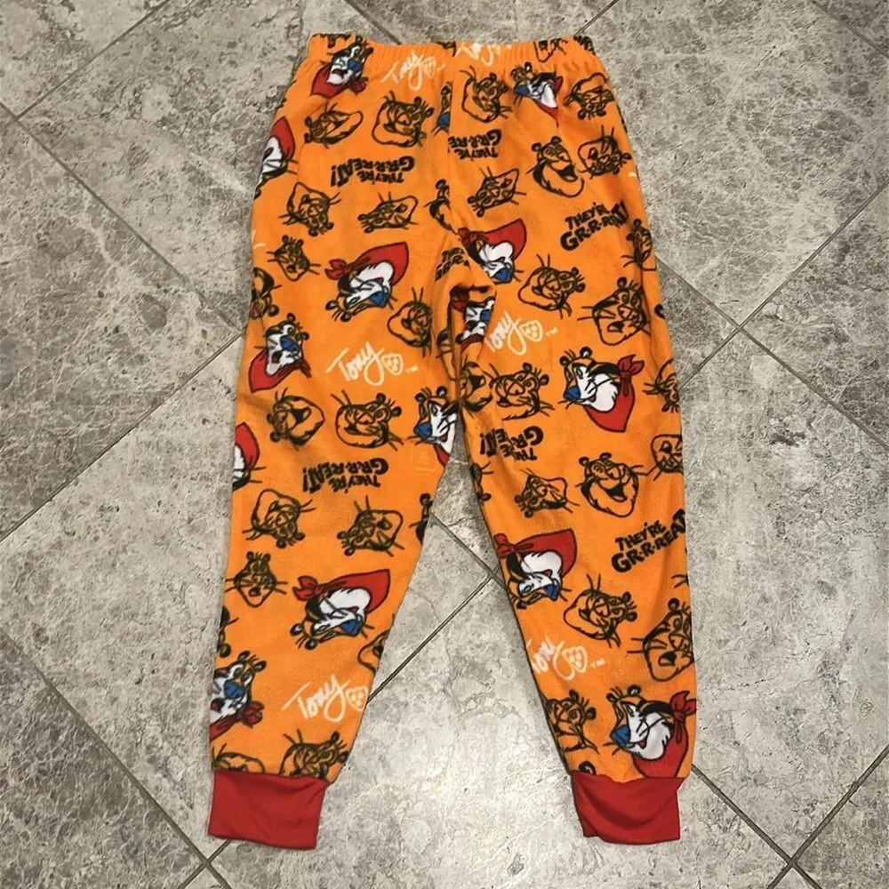 Kelloggs Frosted Flakes Boys Fleece Henley Pajama PJ Set NEW Size 8